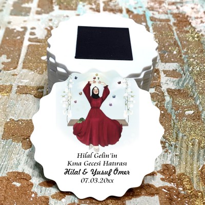 Magnet 0280 - Tesettürlü Kına Kızı Tasarım