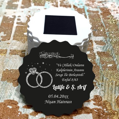Magnet 0295 - Yüzüklü Tasarım Hediyelik Magnet