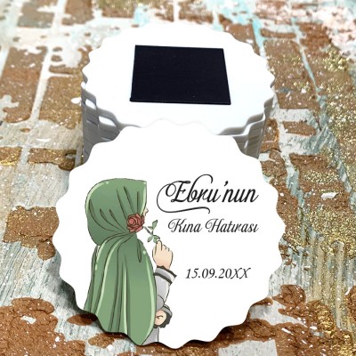 Magnet 0371 - Tesettürlü Kına Kızı Tasarım