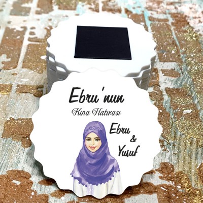 Magnet 0373 - Tesettürlü Kına Kızı Tasarım