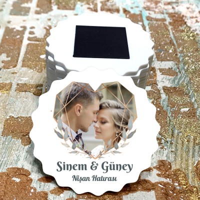 Magnet 0682 - Fotoğraflı Düğün, Nişan Hatırası