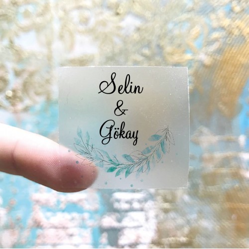 Şeffaf Etiket - Yaren Davetiye