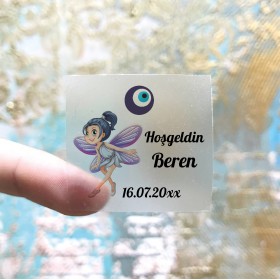 Kare Şeffaf Etiket 516 - Peri Kızı Tasarım
