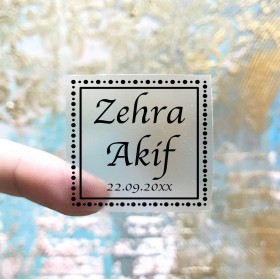 Kare Şeffaf Etiket 521