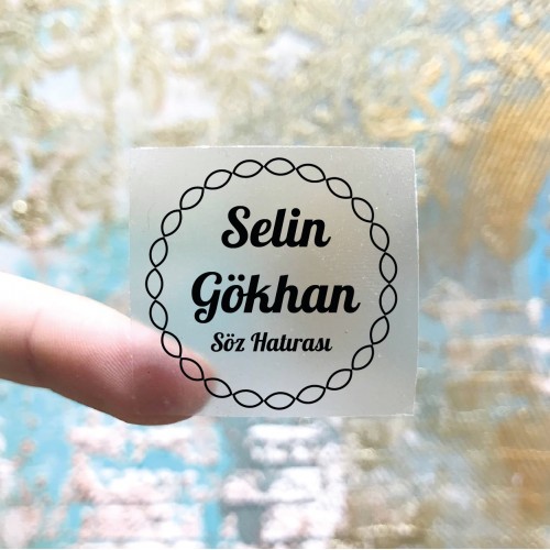 Kare Şeffaf Etiket 524 Kare Şeffaf Etiket 524 - Yaren Davetiye