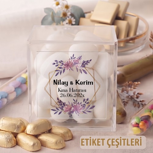 Kare Şeffaf Etiket 513 - Yaren Davetiye