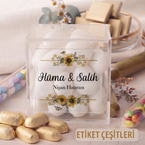 Kare Şeffaf Etiket 514 - Yaren Davetiye