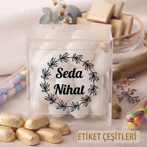 Kare Şeffaf Etiket 526 - Yaren Davetiye