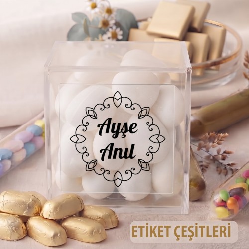 Kare Şeffaf Etiket 527 - Yaren Davetiye