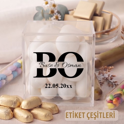 Kare Şeffaf Etiket 533 - Yaren Davetiye
