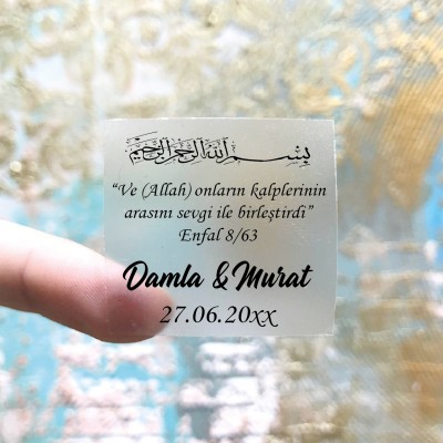 Kare Şeffaf Etiket 544