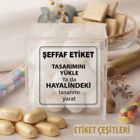 01 - Şeffaf Kare Etiket Tasarla