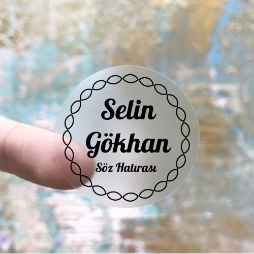 Hediyelik Etiket - Yaren Davetiye