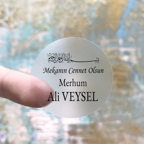 Hediyelik Şeffaf Etiket - Yaren Davetiye
