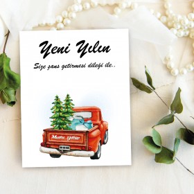 Takı Kartı 002 -  Yeni Yıl - Yılbaşı  Temalı Toka, Küpe Kartı