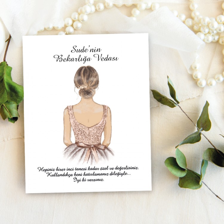 Takı Kartı 029 - Kına Kızı Kına Gecesi Toka, Küpe Kartı