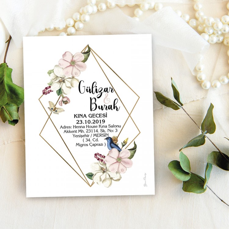 Takı Kartı 089 - Gelin Damat Hediye Kartı