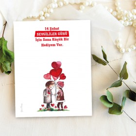 Takı Kartı 113 - 14 Şubat Sevgililer Günü Hediye Bileklik Kartı