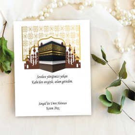 Takı Kartı 114 - Kabe Tasarım Hac, Umre Hatırası Kart