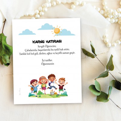 Takı Kartı 141 - Ara Tatil Karne Hediyesi Bileklik Kartı