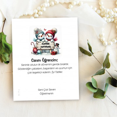 Takı Kartı 142 - Ara Tatil Karne Hediyesi Bileklik Kartı