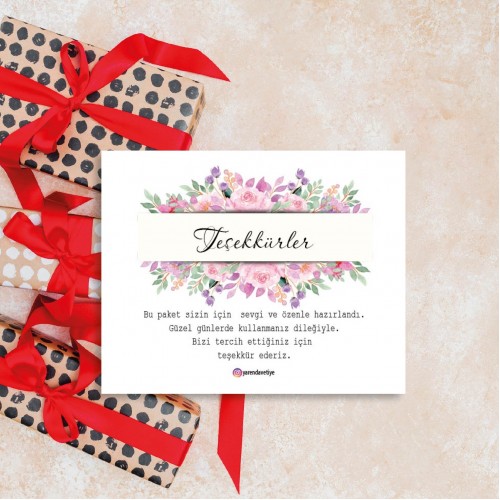 Teşekkür Kartı - Yaren Davetiye